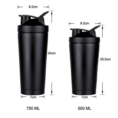 Logo personnalisé Acceptable 500g BPA Free Gym Bouteille de shaker isolé avec conception portable