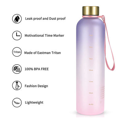 Bouteille d'eau de motivation 32 oz BPA gratuit pour les sports et les activités de plein air
