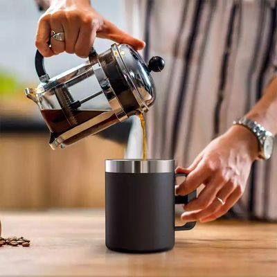 Taille personnalisée en acier inoxydable à double paroi isolée sous vide Voyage tasses de café avec poignée pour le camping