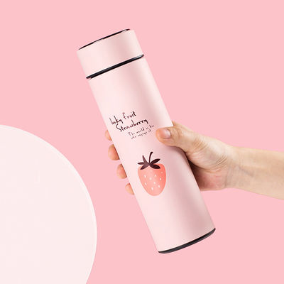 Bouteille d'eau LED numérique intelligente personnalisée Bouteille de thé infuseur à vide Bouteille thermos isolée avec couvercle