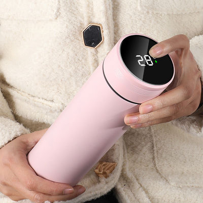 Bouteille d'eau LED numérique intelligente personnalisée Bouteille de thé infuseur à vide Bouteille thermos isolée avec couvercle