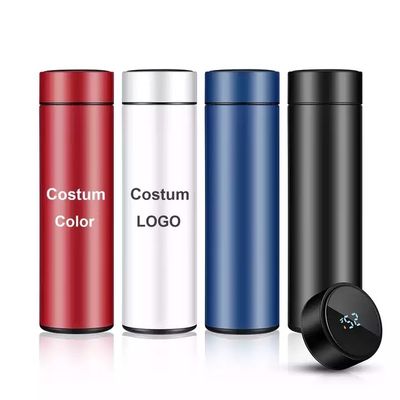 Bouteille d'eau LED numérique intelligente personnalisée Bouteille de thé infuseur à vide Bouteille thermos isolée avec couvercle