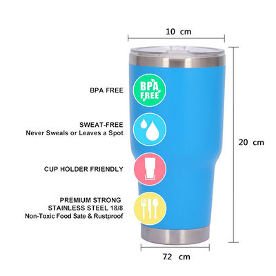 30oz BPA GRATUIT Template isolée étain à vide avec le logo du client