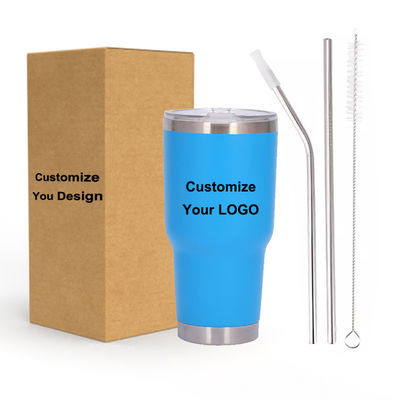 30oz BPA GRATUIT Template isolée étain à vide avec le logo du client