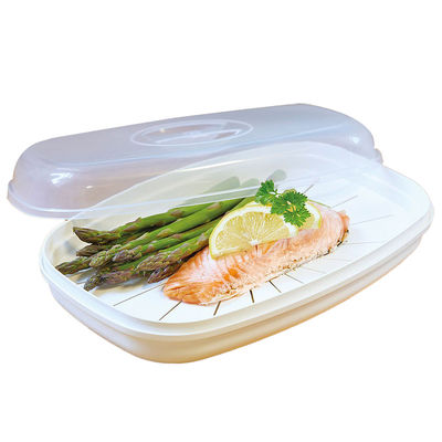 Cuisines à la vapeur pour micro-ondes sans BPA pour poissons en plastique