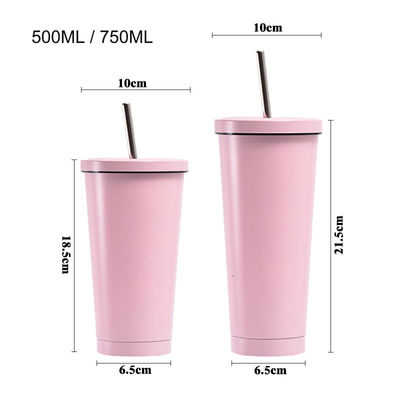 16oz 24oz Taille personnalisée DIY tasse à café Voyage tasse à eau double paroi en acier inoxydable Tumbler
