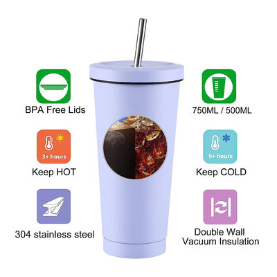 16oz 24oz Taille personnalisée DIY tasse à café Voyage tasse à eau double paroi en acier inoxydable Tumbler