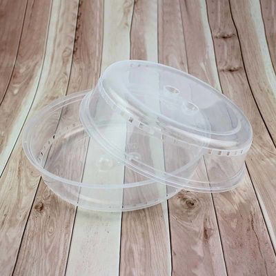 Couverture alimentaire isolante en plastique de style simple avec plateau exempt de BPA et prêt à chauffer au micro-ondes