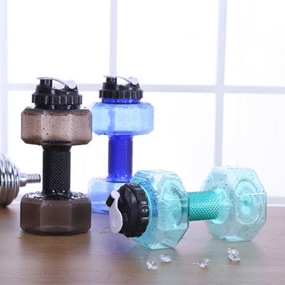 Adultes PETG Eco-friendly 2.6L Bouteille d'eau en forme de haltère pour le sport