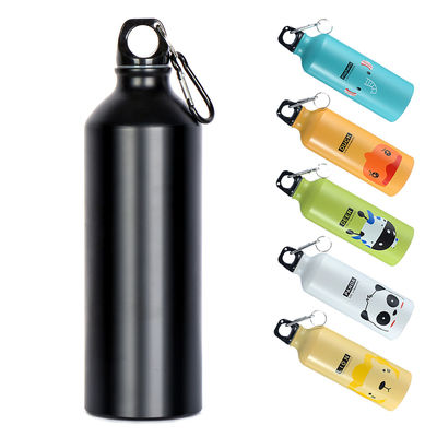 Bouteilles d'eau en aluminium pour vélo avec couverture de carabineur Impression par sublimation de logo personnalisé