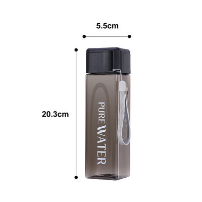 Retour à l' école Essentiel Clair Glacé Carré Bouteille d' eau en plastique portable avec corde