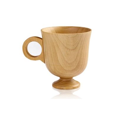 Une tasse de café en bois japonaise créative