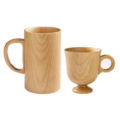 Une tasse de café en bois japonaise créative