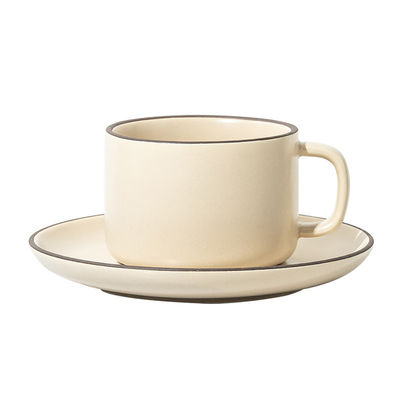 250 ml Capacité Nordic Matte Ceramic Coupe à café et plateau avec cuillère correspondante
