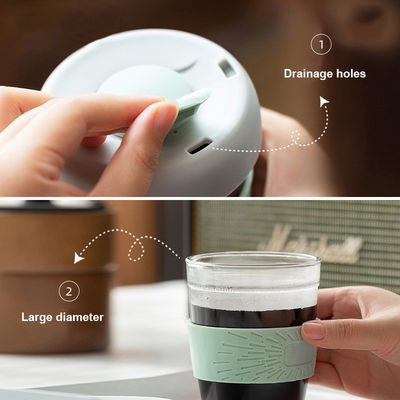 1 pièce Logo personnalisé Borosilicate Coupe de café isolée Tumbler pour bouteille d'eau