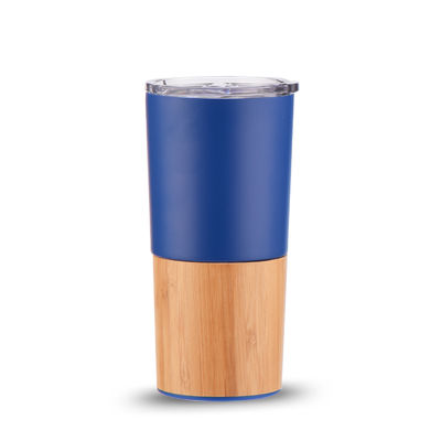Durable 20 oz demi-bouteille de bambou sous vide isolé Tumbler Voyage Capacité tasse de café