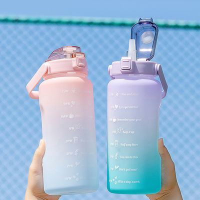 Logo personnalisé Acceptable Bouteille d'eau 64 oz Paille amovible pour le fitness et le sport