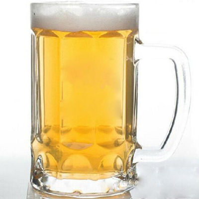 Coupe à bière en verre de 400 à 600 ml avec poignée de 6,8 x 24,5 cm