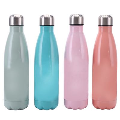 500 ml bouteille d'eau à vide en acier inoxydable double paroi en forme de cola pour conceptions personnalisées