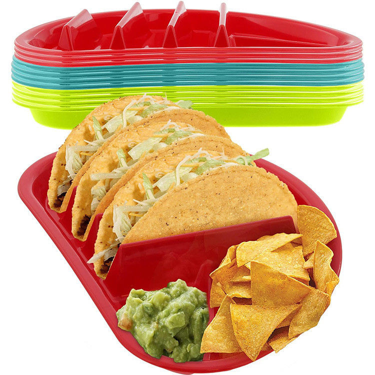 Lave-vaisselle durable, sans BPA et sans micro-ondes, Tacos en plastique pour retourner à l'école