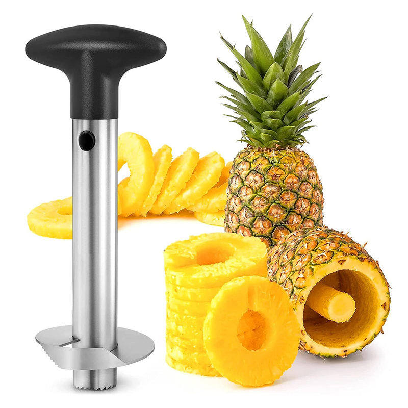 Acier inoxydable 304 coupe-pièces à base d'ananas Gadget de cuisine rapide pour un retrait facile du noyau