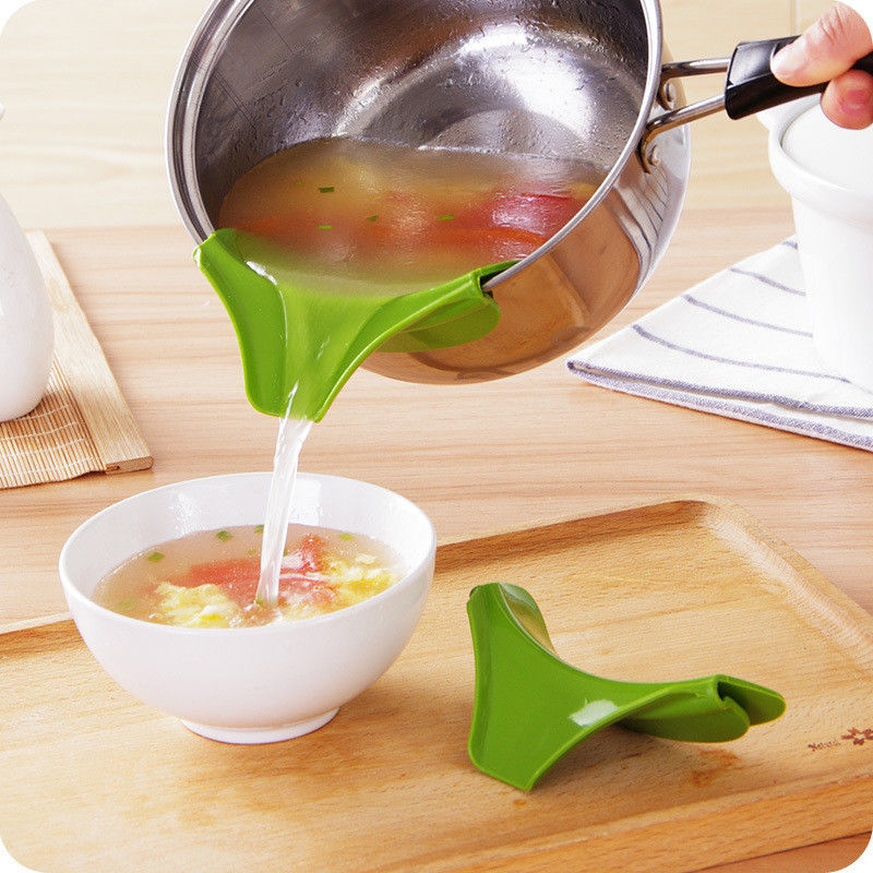 Appareils de cuisine Pottes anti-déversements en silicone avec déflecteur de bord de bouche ronde 20g