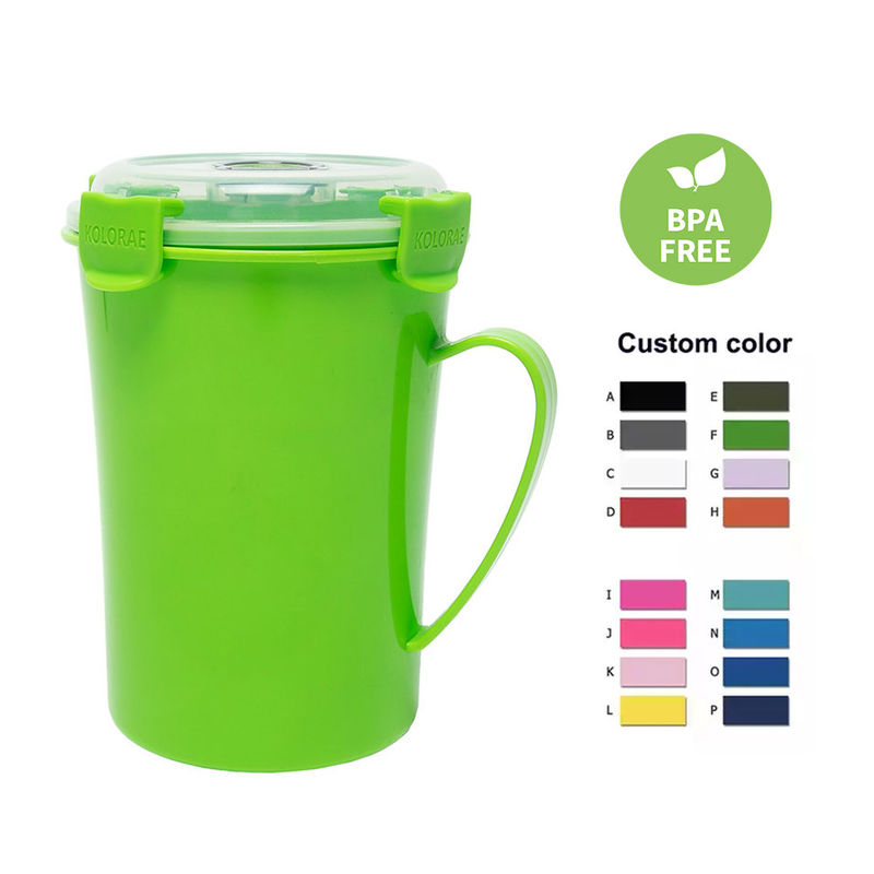 Bouteille de soupe de collecte de micro-ondes sans BPA personnalisée pour les aliments avec couvercle et conduit de décharge de vapeur