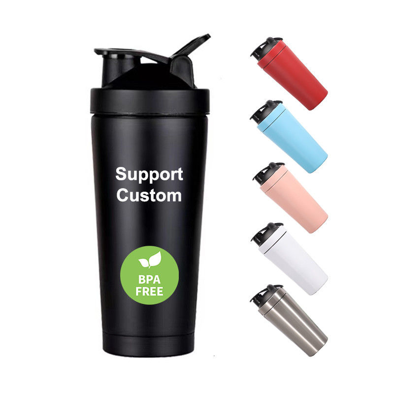 Logo personnalisé Acceptable 500g BPA Free Gym Bouteille de shaker isolé avec conception portable