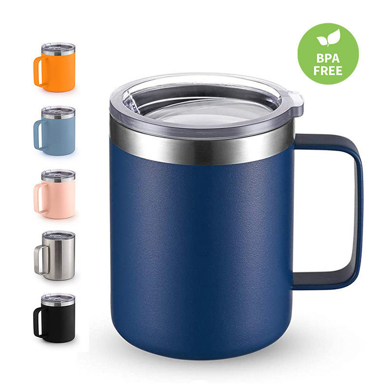Taille personnalisée en acier inoxydable à double paroi isolée sous vide Voyage tasses de café avec poignée pour le camping