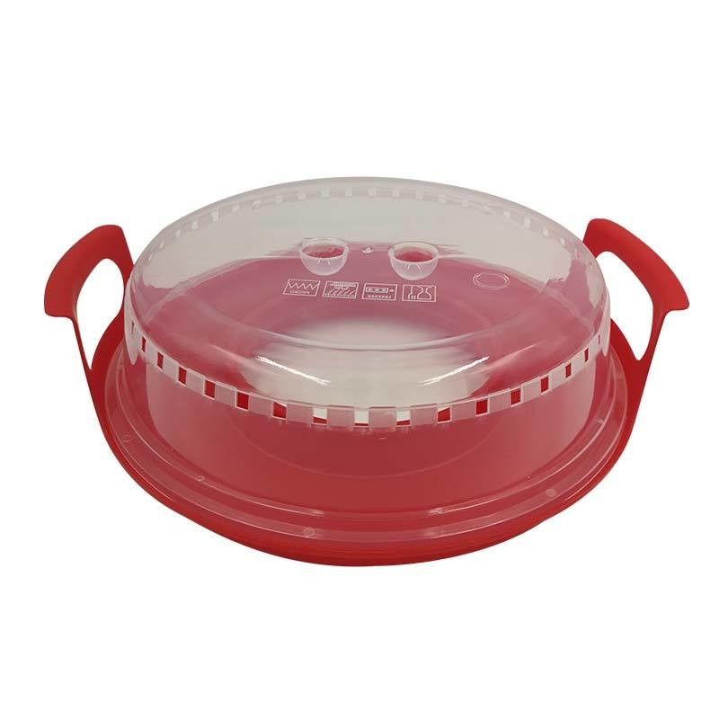 Couverture alimentaire isolante en plastique de style simple avec plateau exempt de BPA et prêt à chauffer au micro-ondes