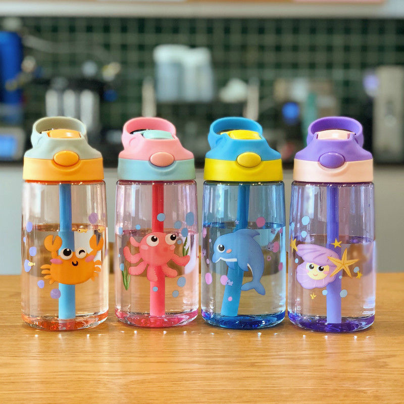 Logo personnalisé Bpa Bouteille d'eau gratuite pour enfants avec soutien à la paille Tour Activité en plein air