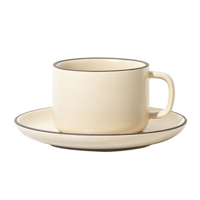 250 ml Capacité Nordic Matte Ceramic Coupe à café et plateau avec cuillère correspondante