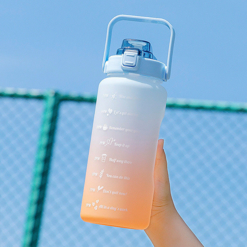 Logo personnalisé Acceptable Bouteille d'eau 64 oz Paille amovible pour le fitness et le sport