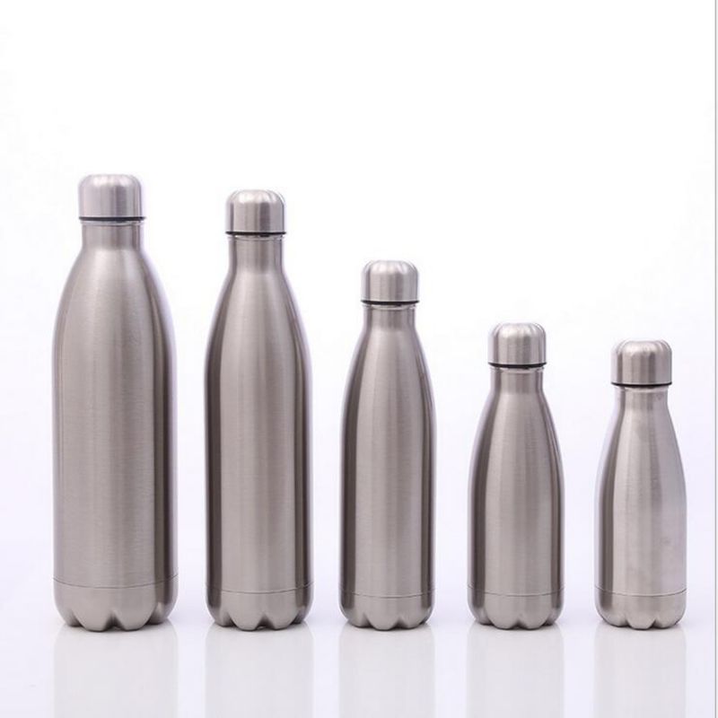 Isolation thermique 500 ml en acier inoxydable double paroi bouteille d'eau sous vide en forme de cola bouteille de sport de sublimation